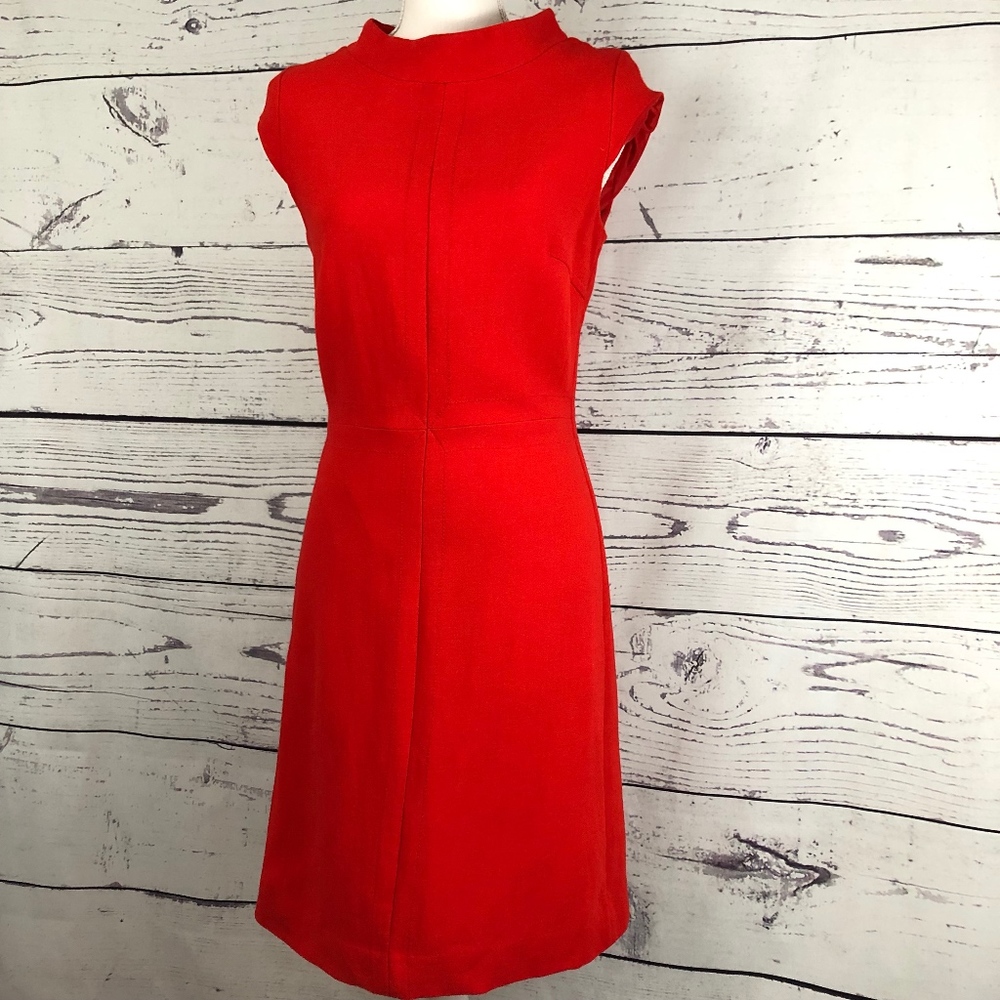 HOBBS LONDON Wool Blend Sheath Cap Sleeve Dress